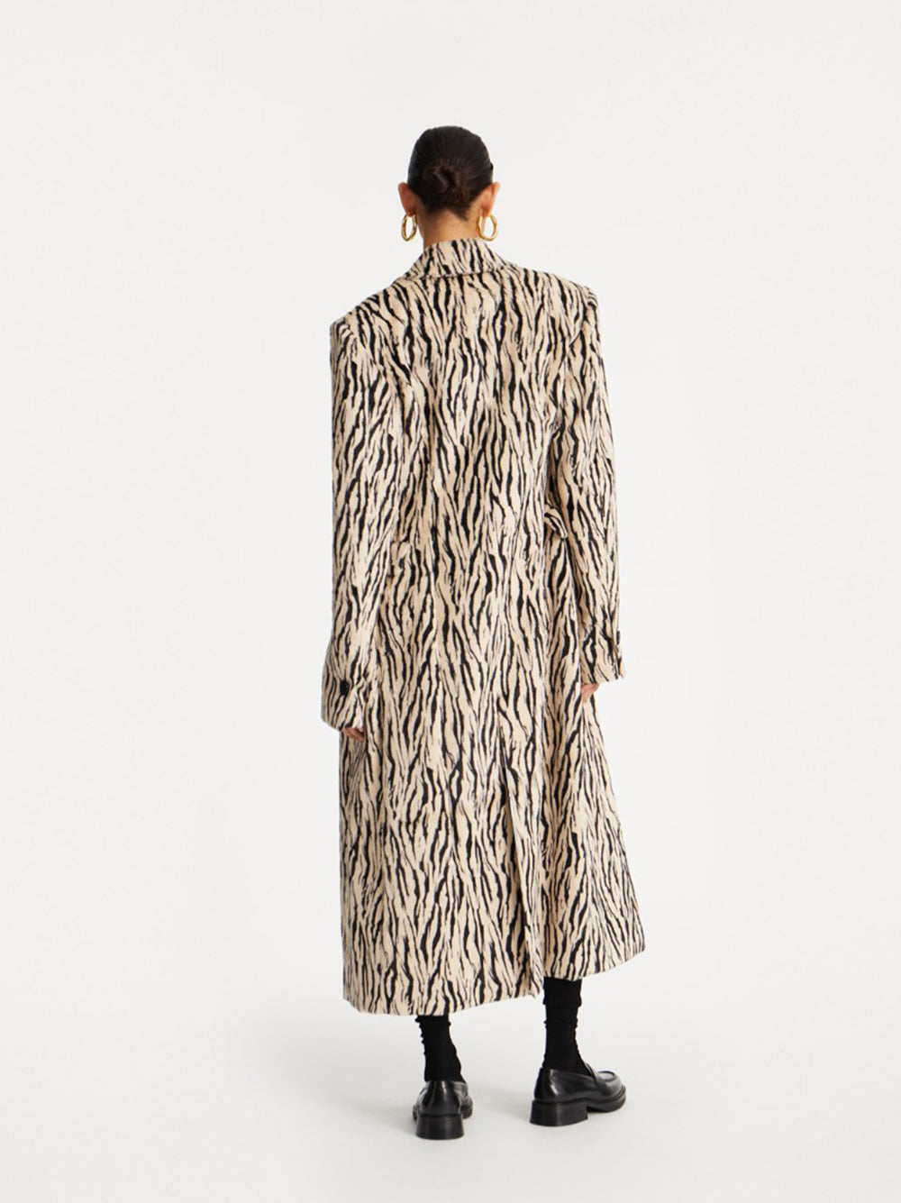 Printed faux fur skirt
