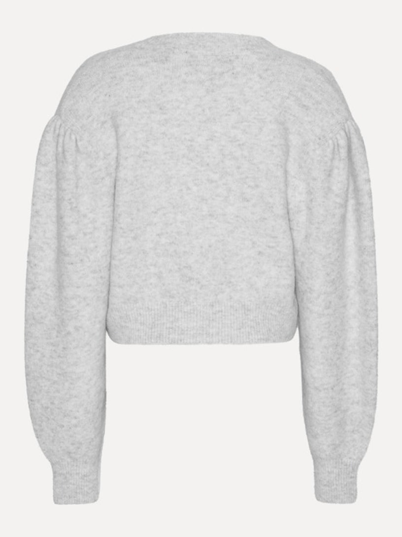 Puff Sleeve Knit Cardigan