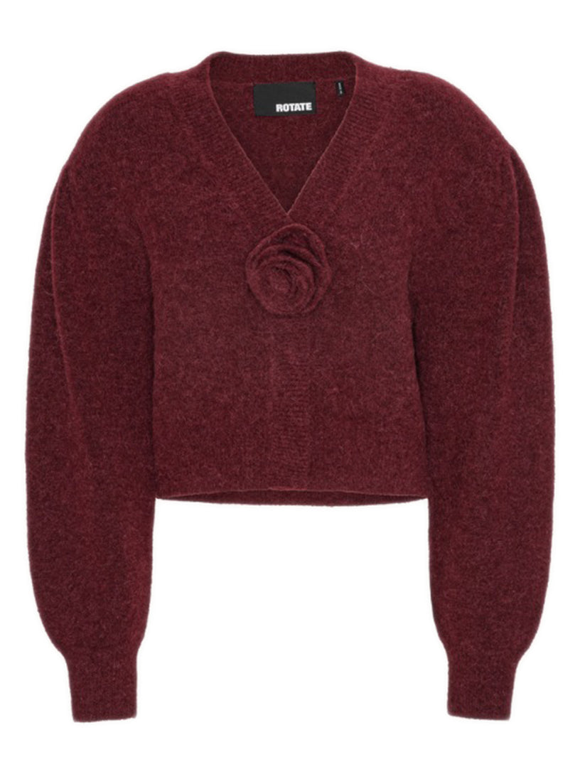 Puff Sleeve Knit Cardigan