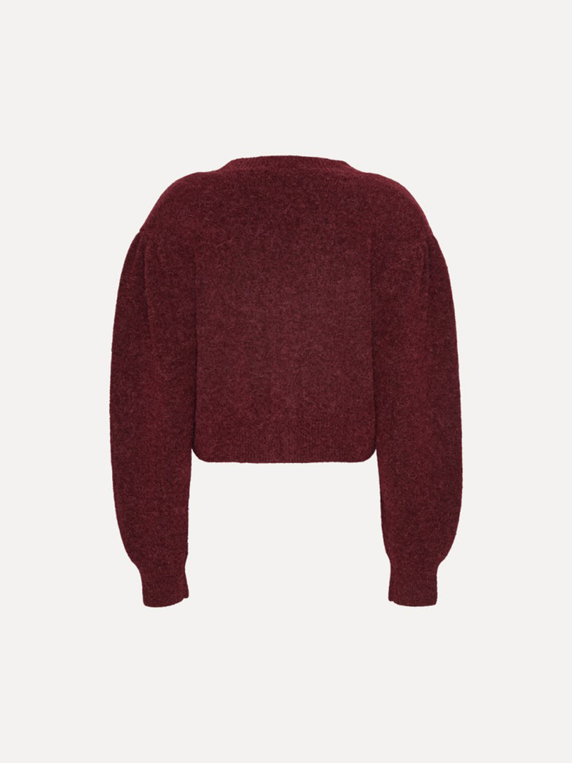 Puff Sleeve Knit Cardigan