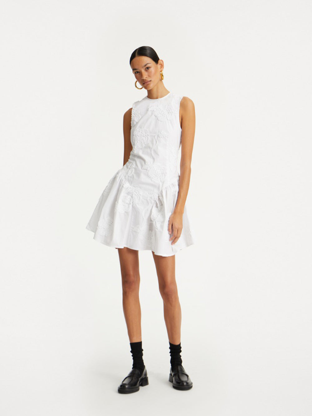 Poplin mini dress