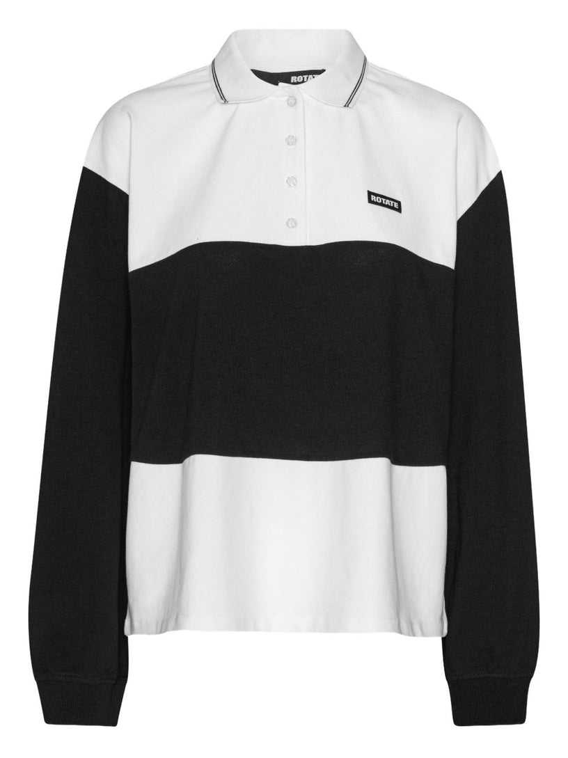 Long-sleeved piqué polo shirt