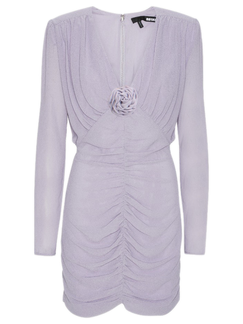 Ruffled crepe mini dress