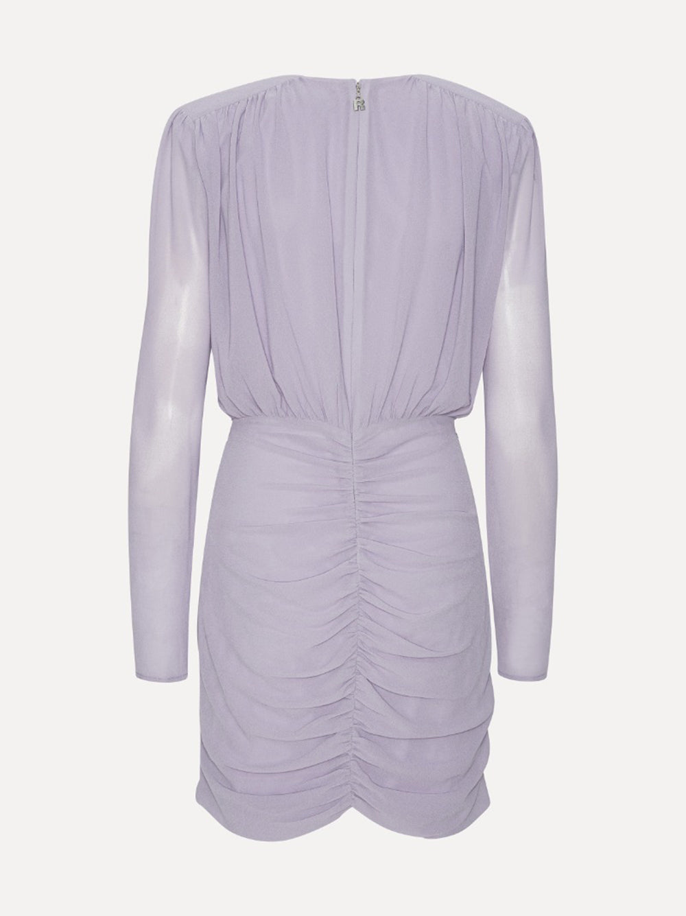 Ruffled crepe mini dress