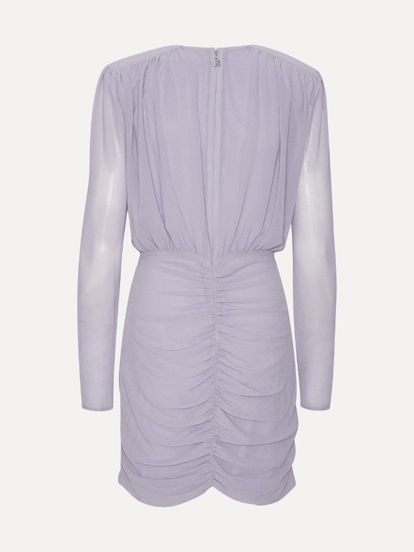 Ruffled crepe mini dress