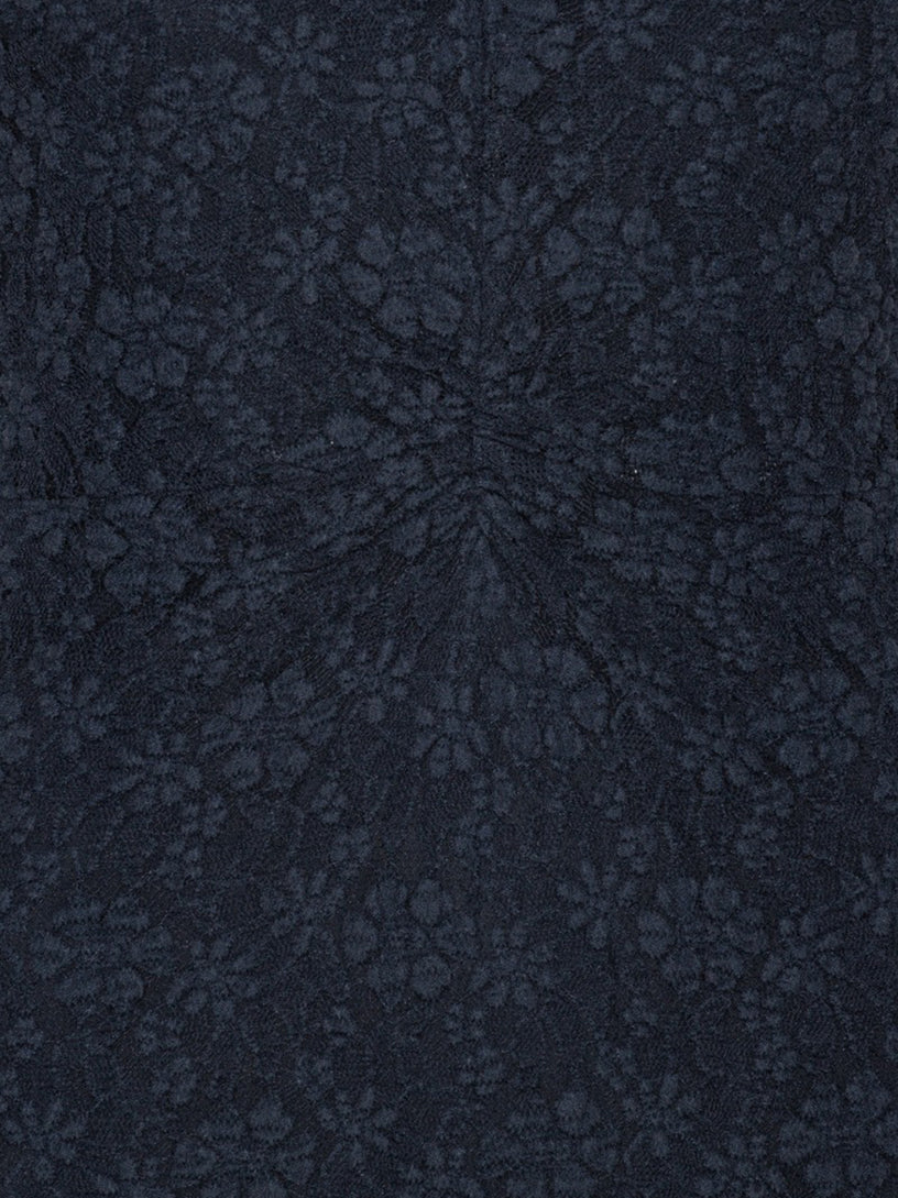 Lace dress with puff sleeves