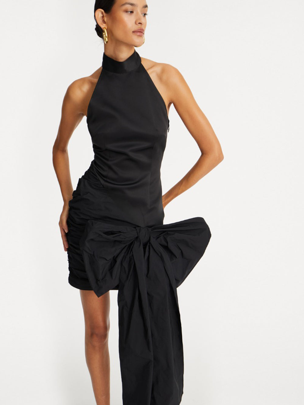 Satin bow dress