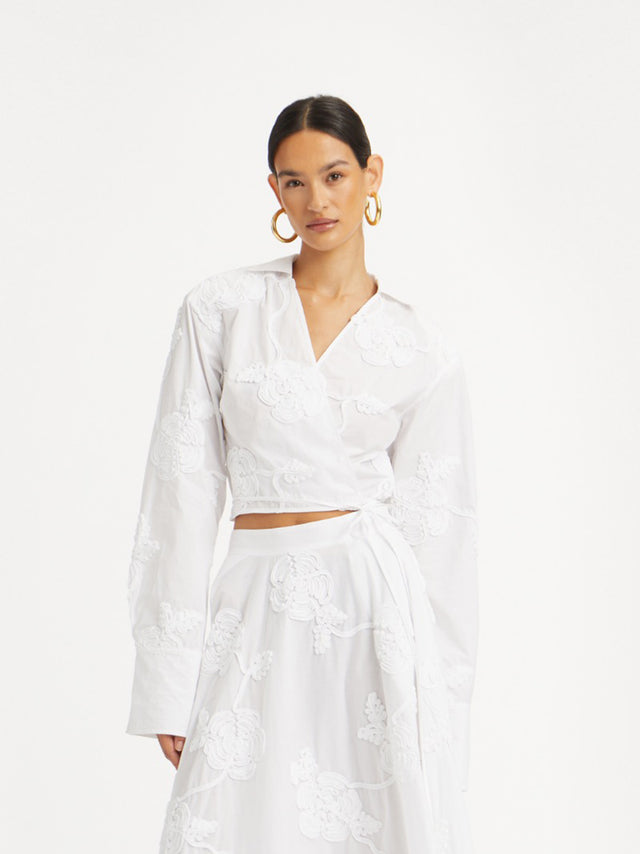 Wrap cotton shirt