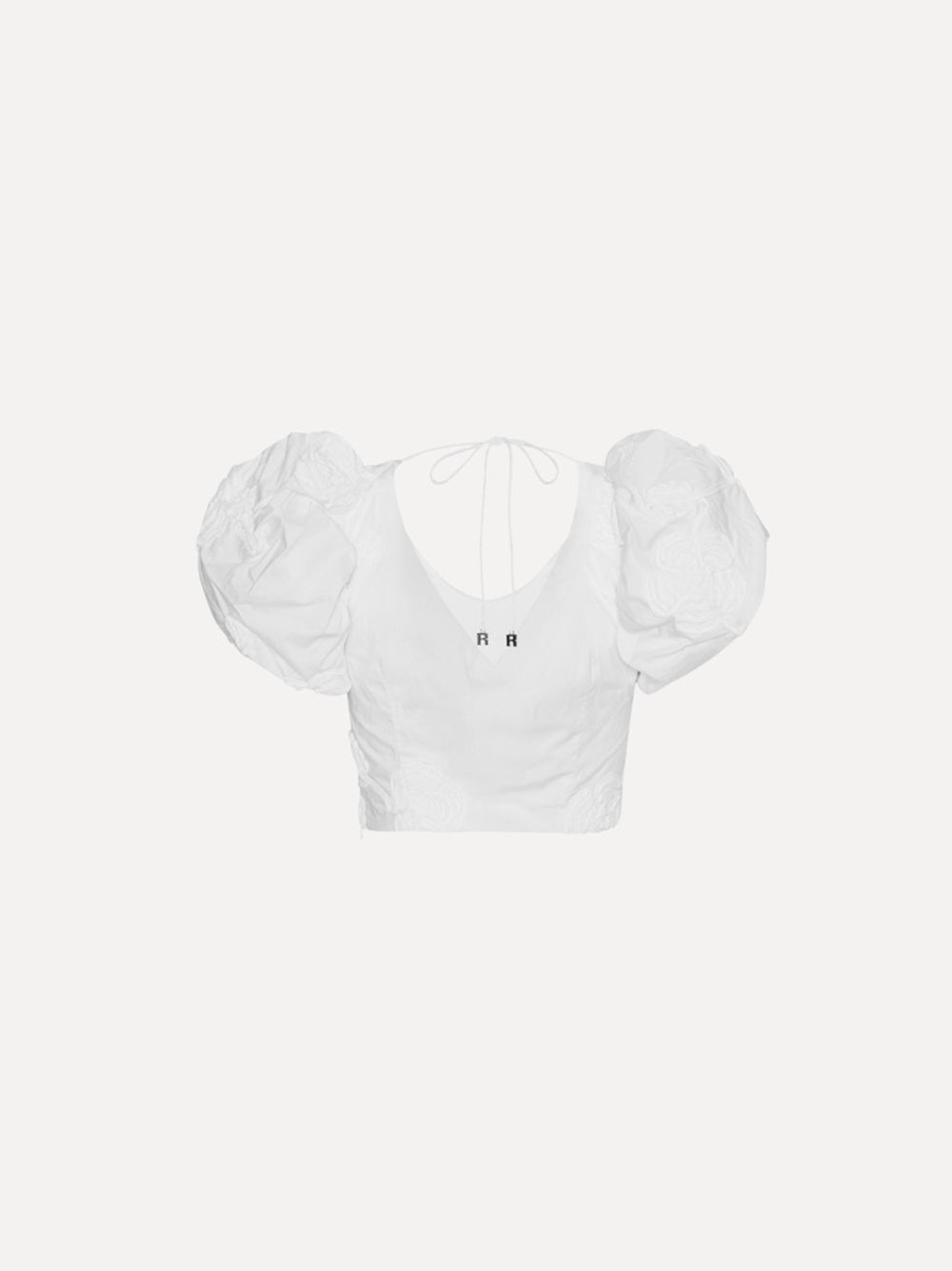 Puff sleeve cotton top