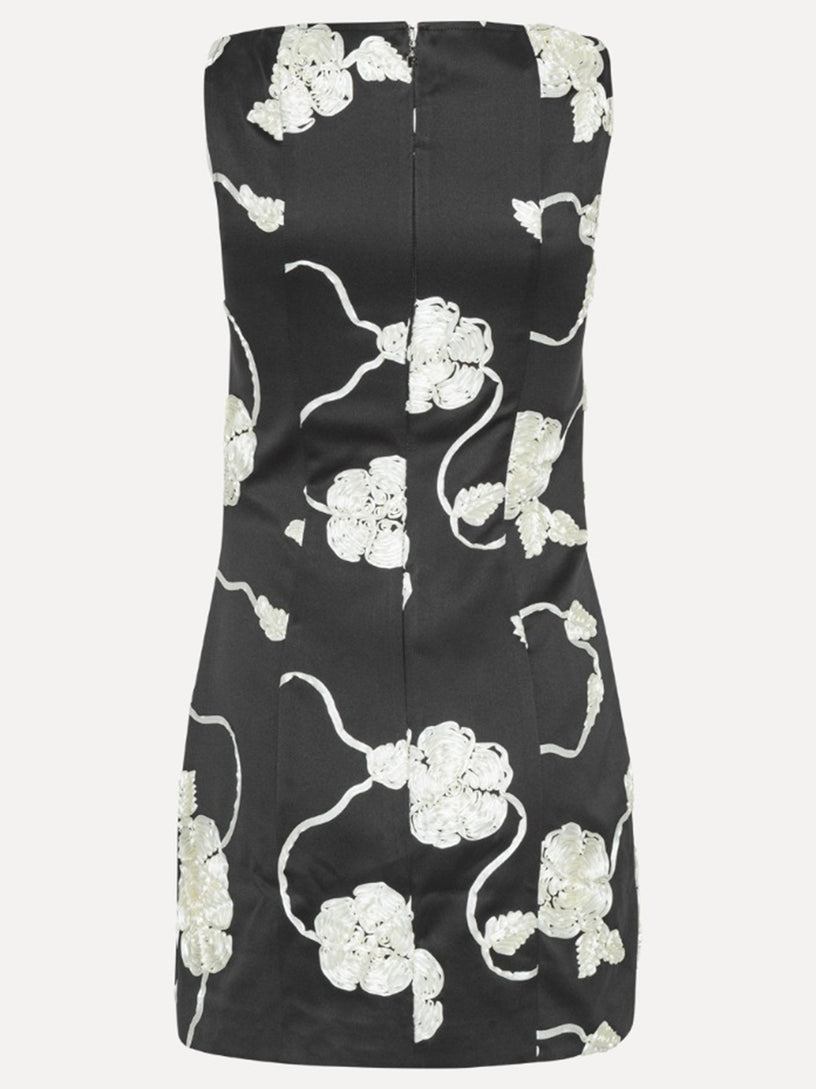 3D flower mini dress