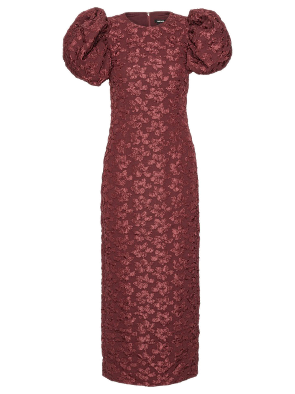 Jacquard midi puffy dress