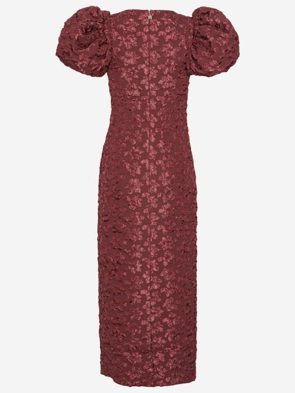 Jacquard midi puffy dress