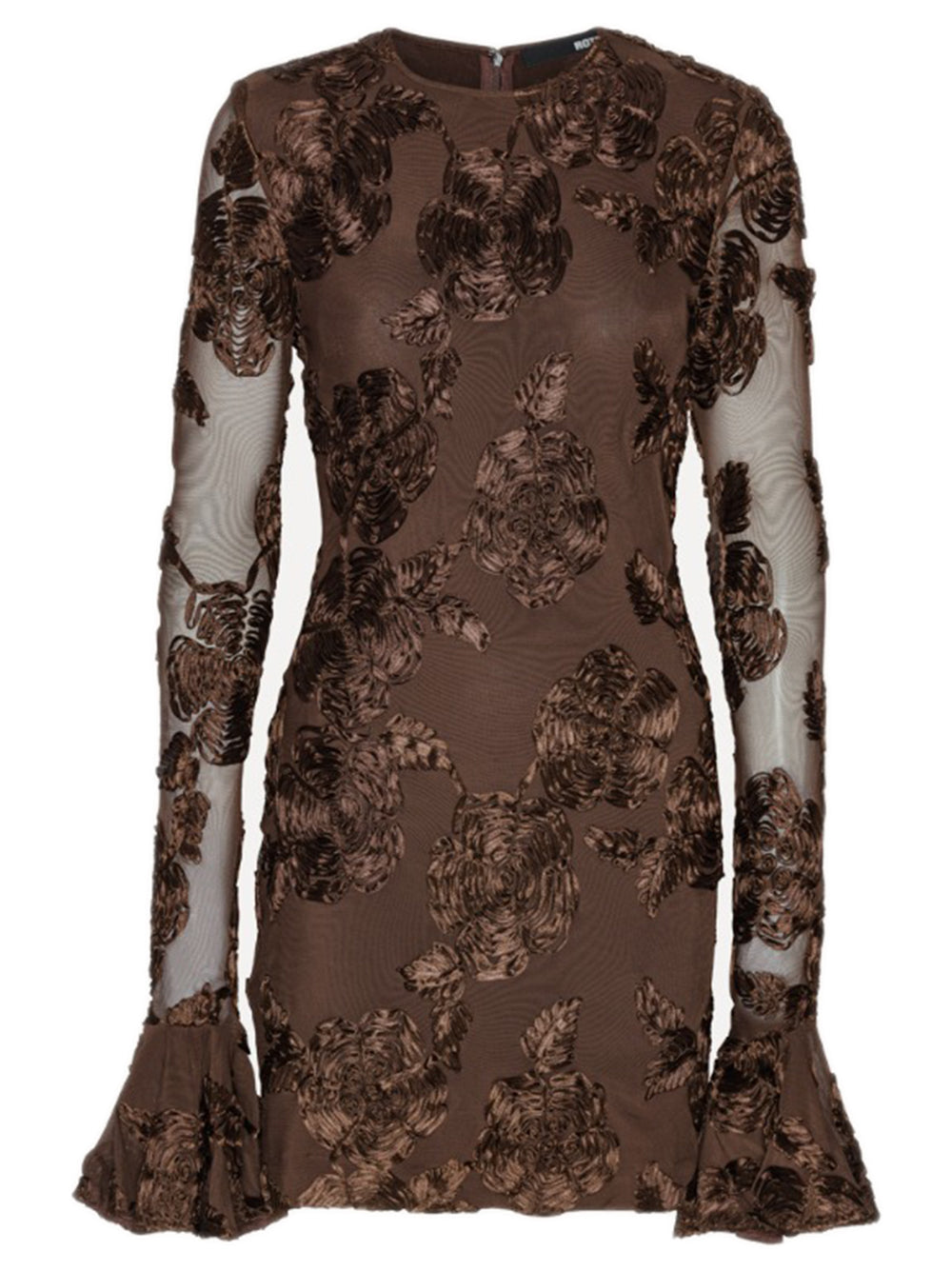 Flower mesh mini dress