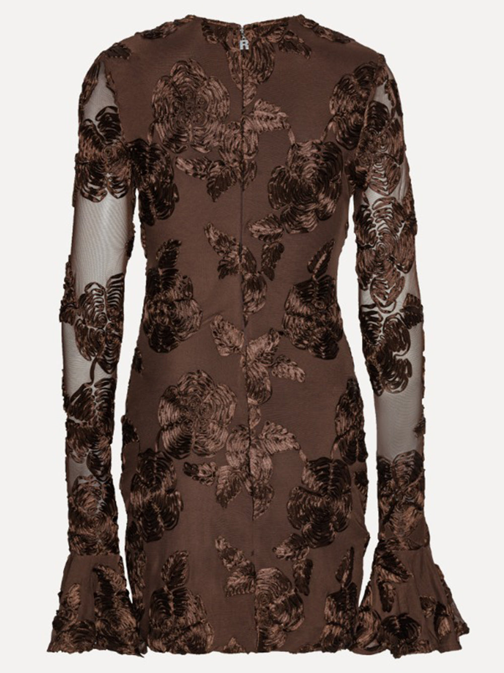Flower mesh mini dress