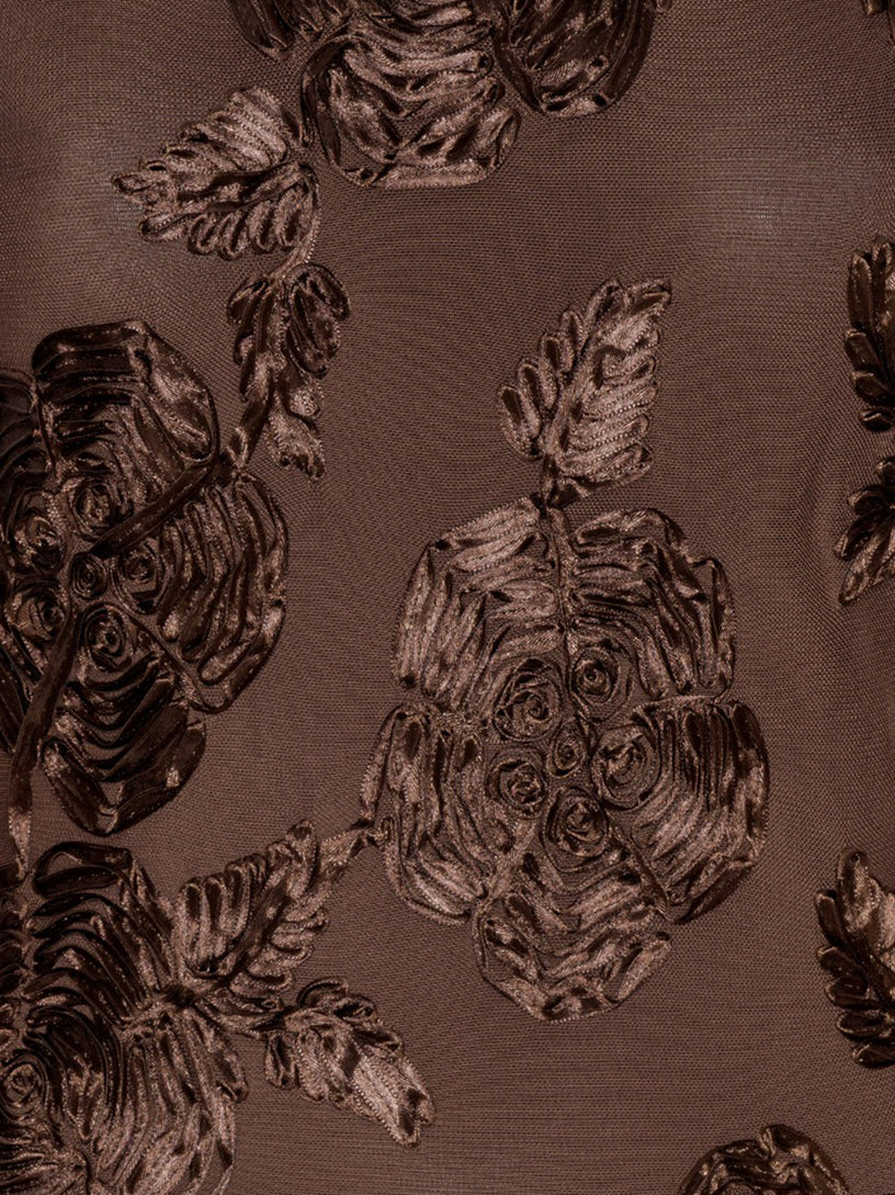 Flower mesh mini dress