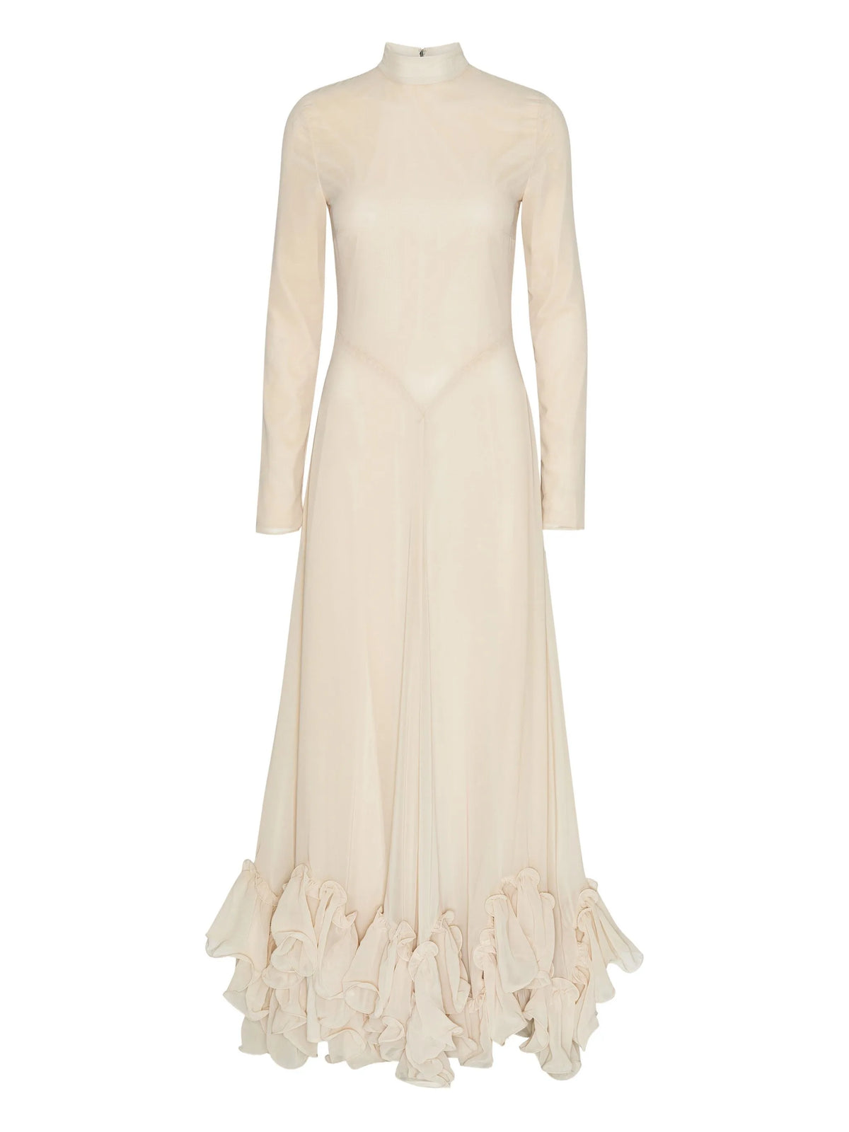 Long dress with ruffles