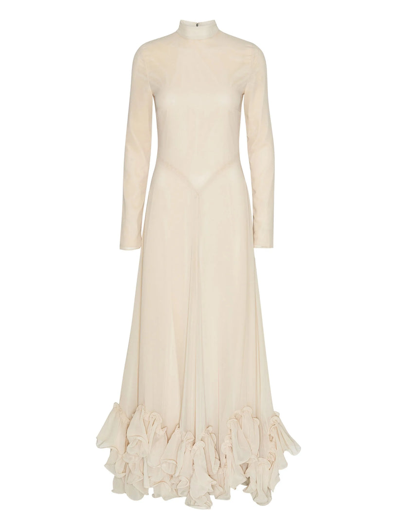 Long dress with ruffles