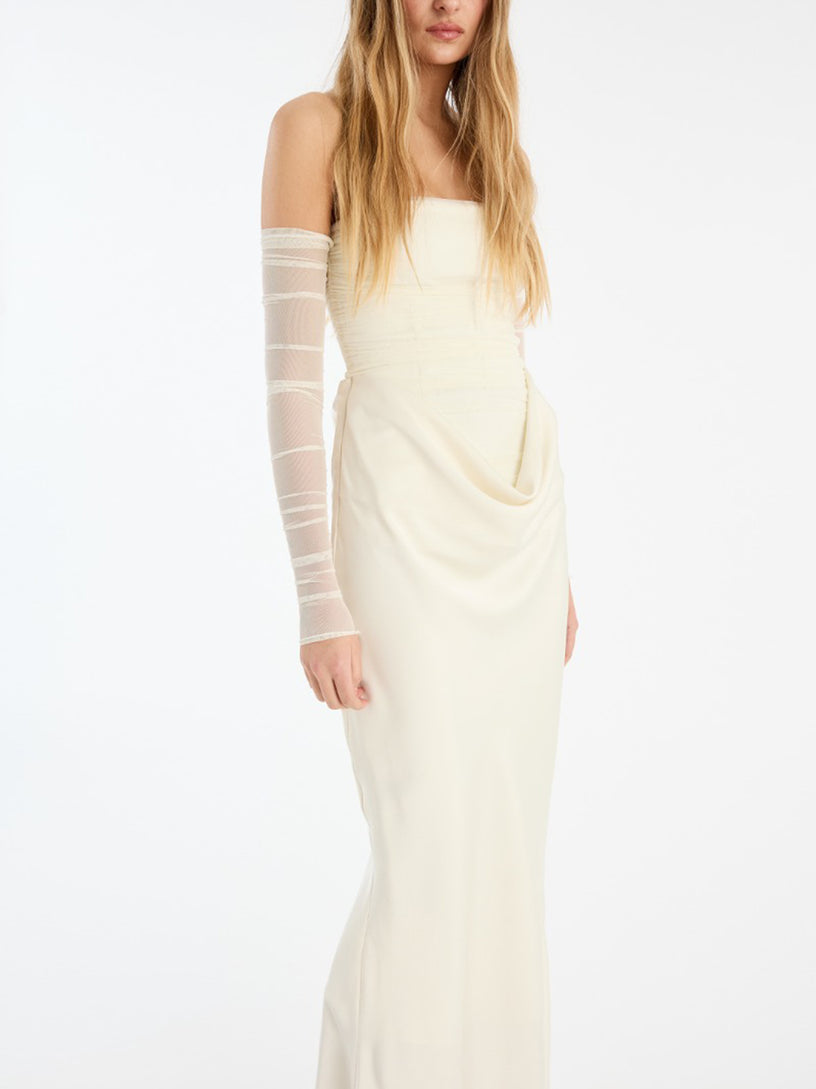 Ruched maxi dress