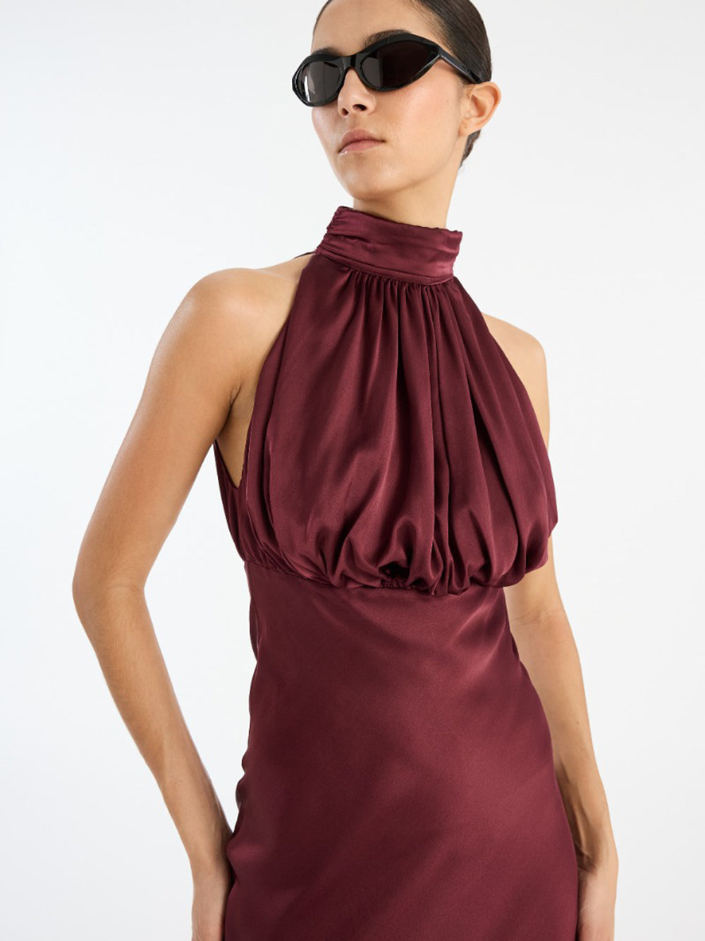 Sleeveless silk dress