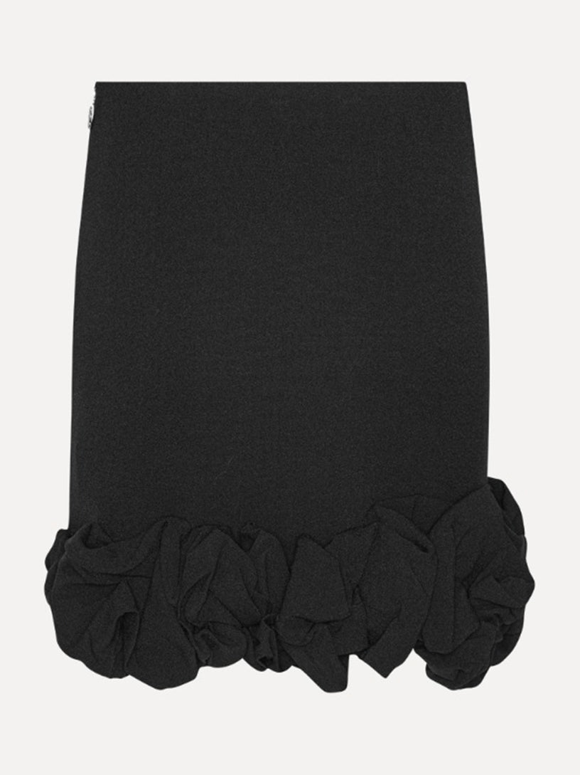 Crepe mini skirt