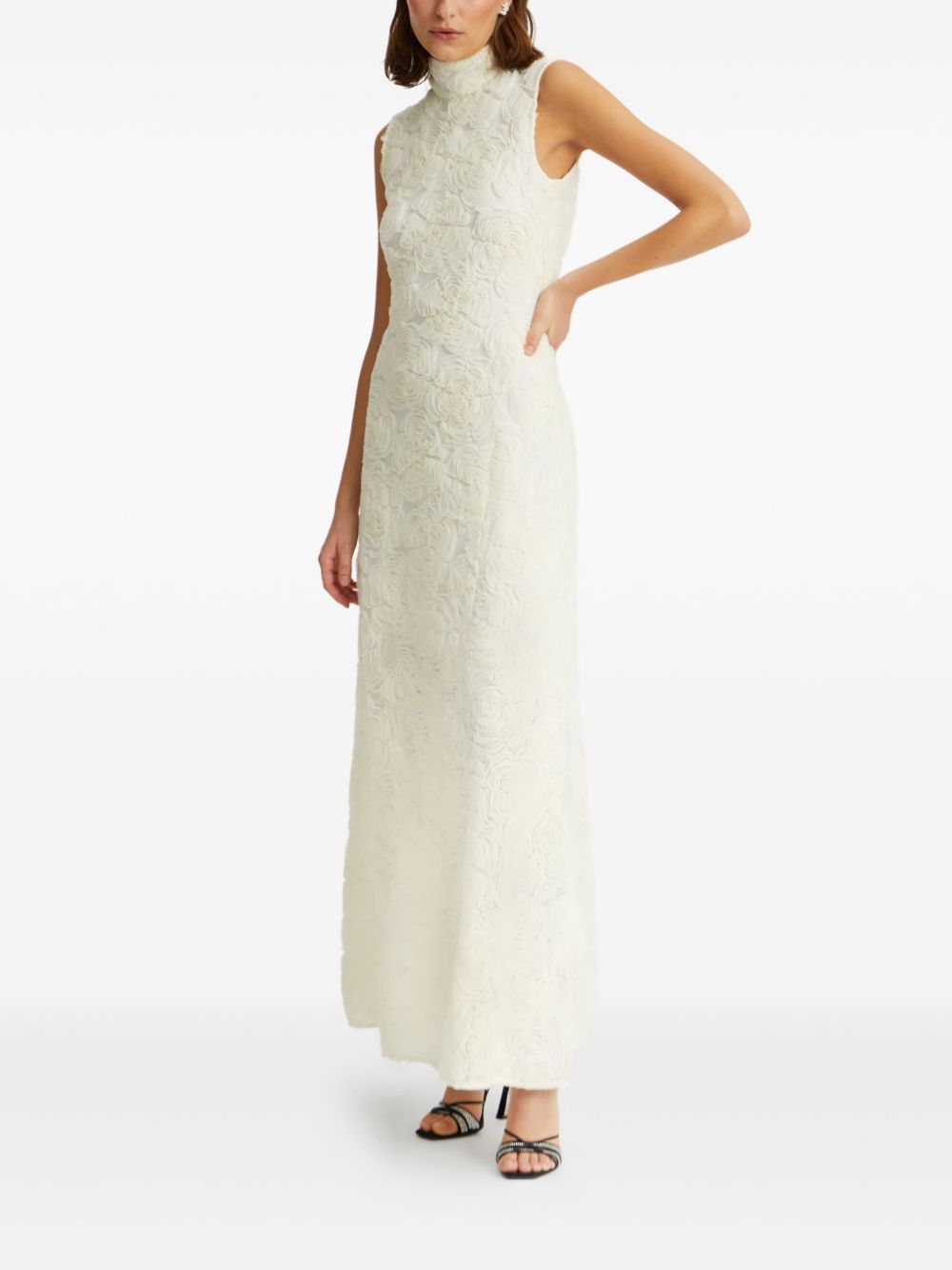Flower Mesh Maxi Dress