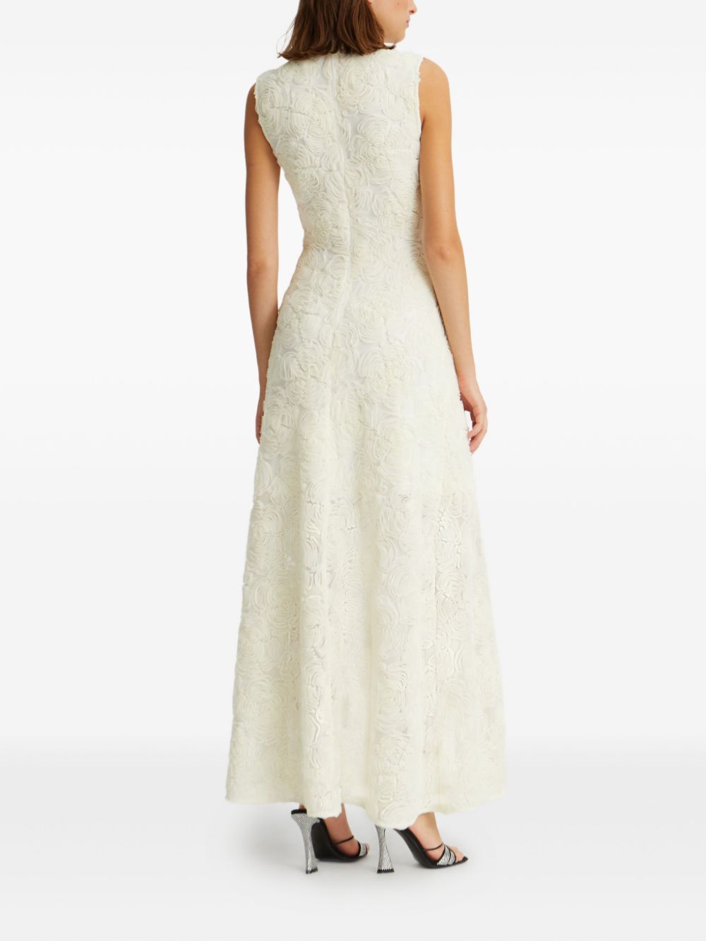 Flower Mesh Maxi Dress