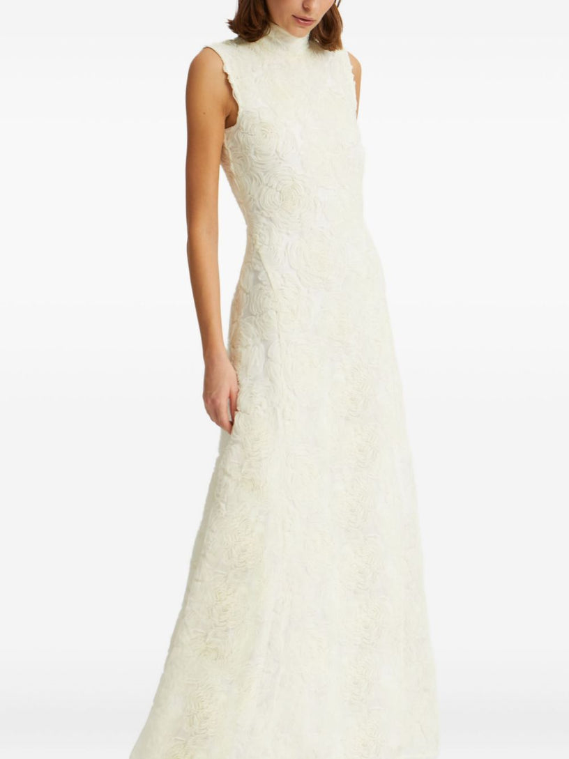 Flower Mesh Maxi Dress