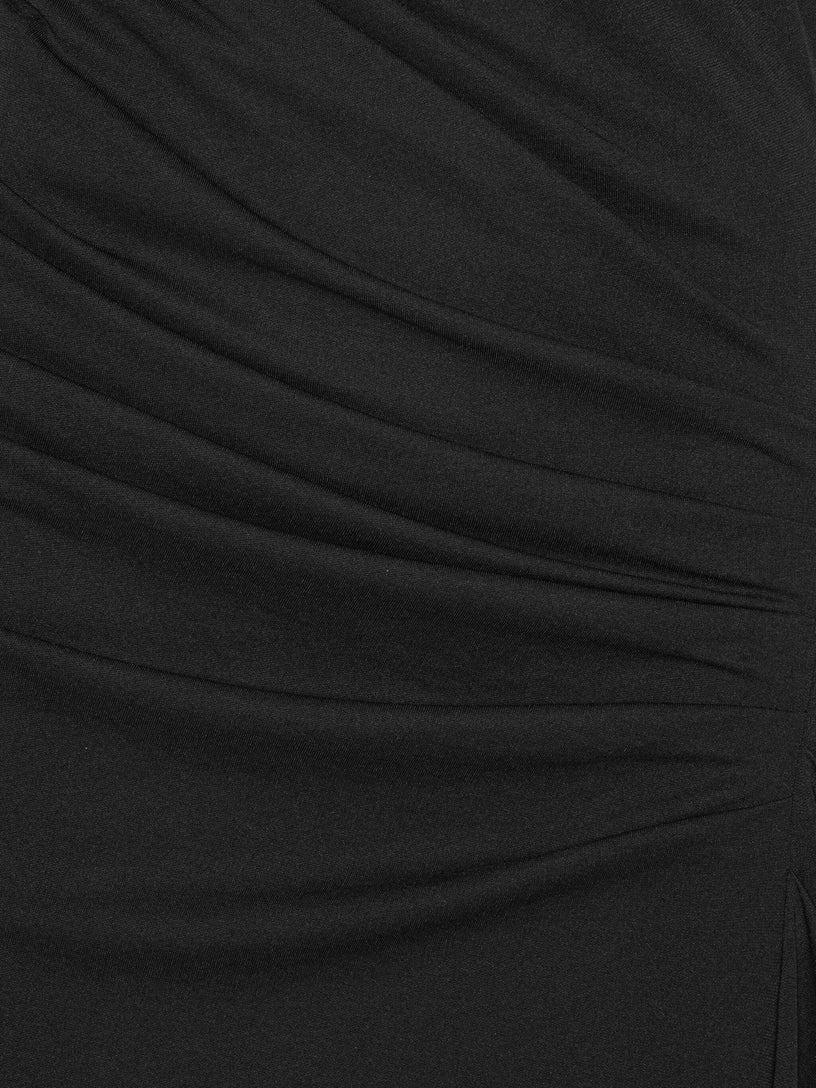 Draped one-shoulder dress