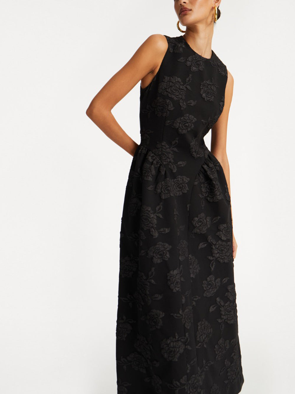 Midi dress in jacquard