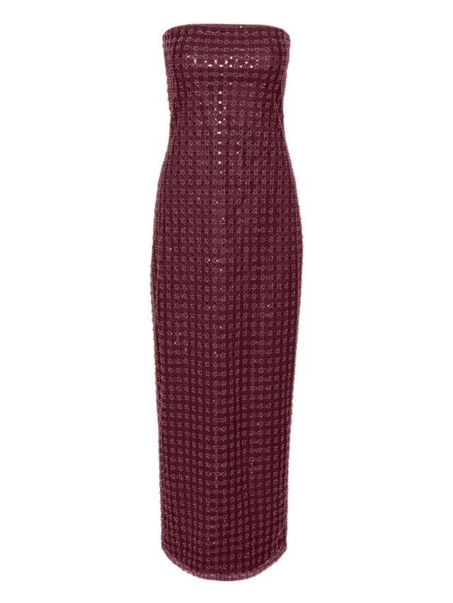 Beaded maxi tube dress