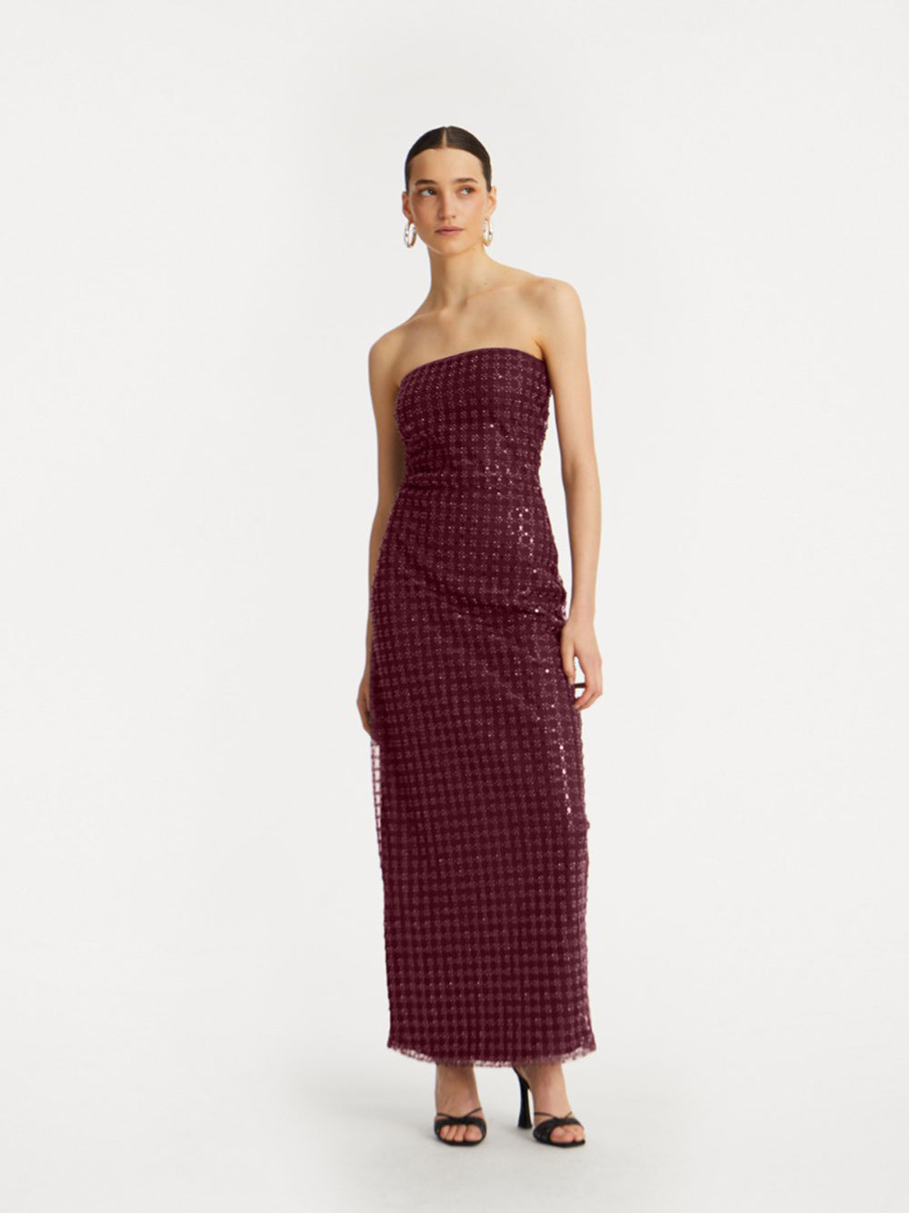 Beaded maxi tube dress