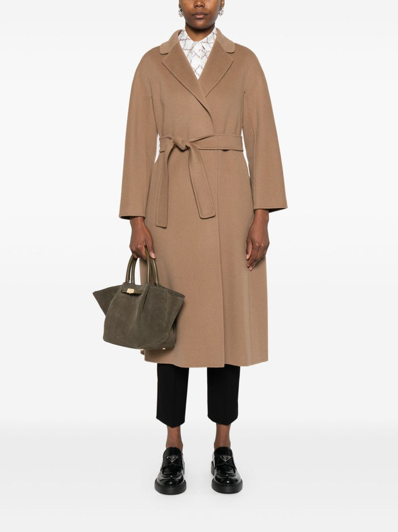 Esturia midi coat in wool drap