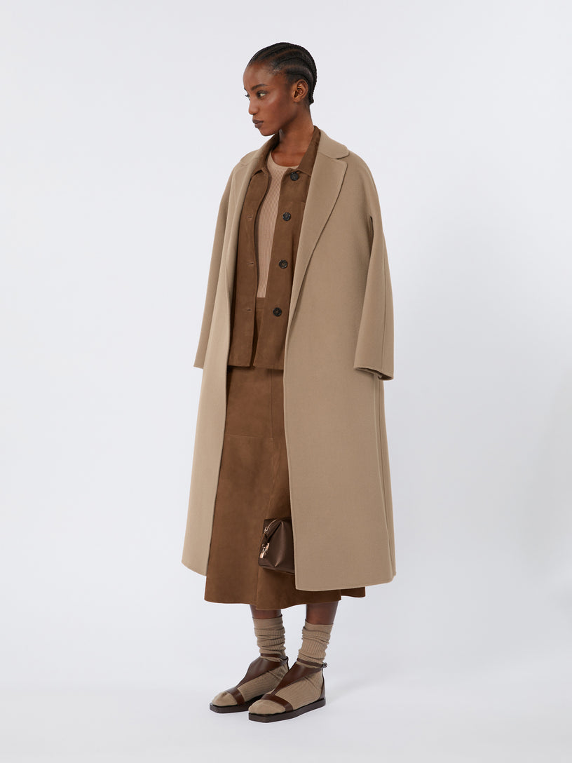 Esturia midi coat in wool drap