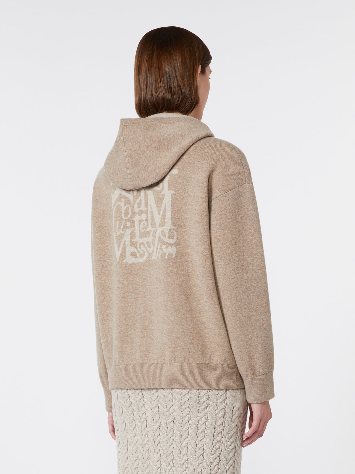 Wool and cashmere hooded cardigan