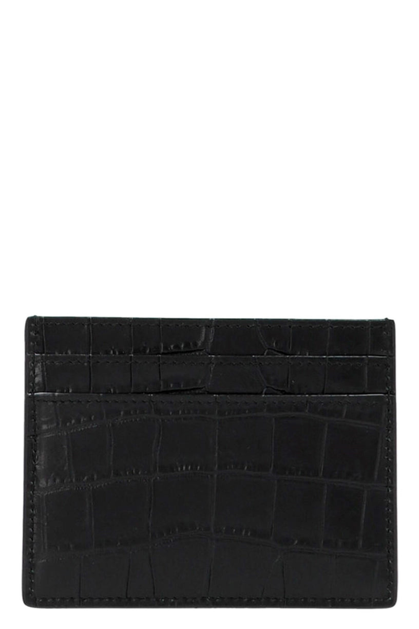 Crocodile-printed card holder