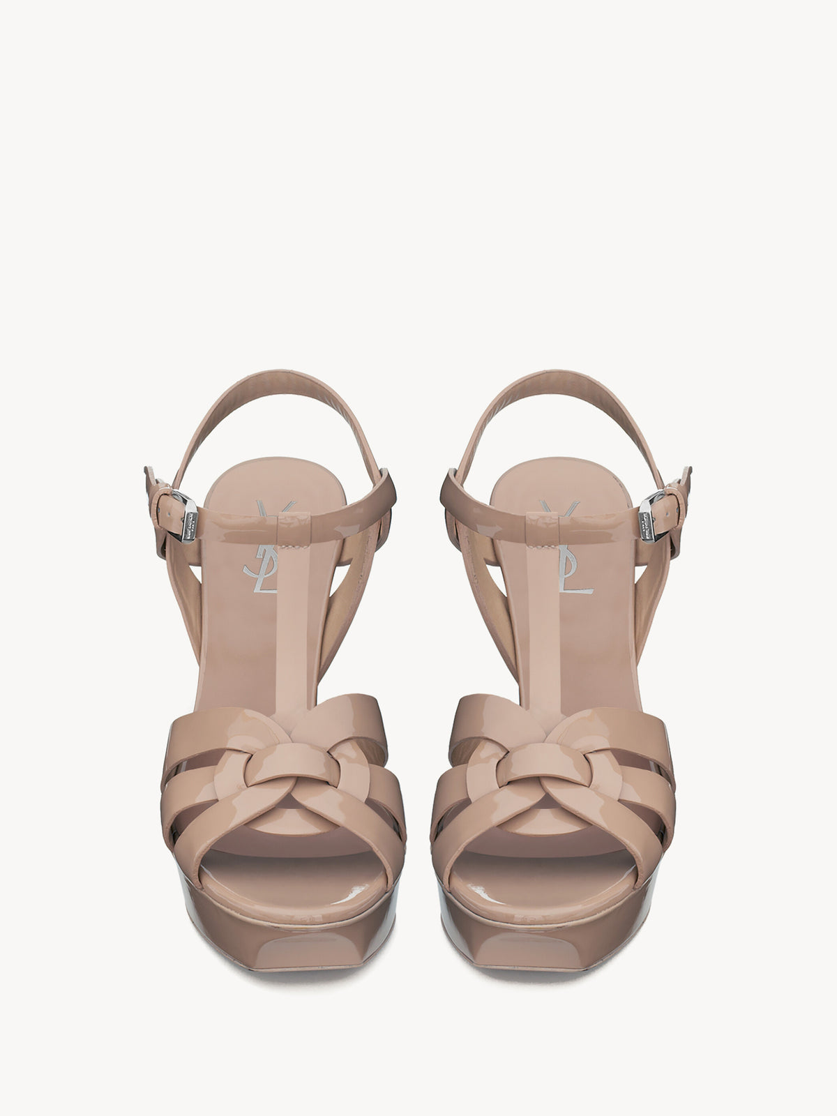 TRIBUTE platform sandals in patent leather