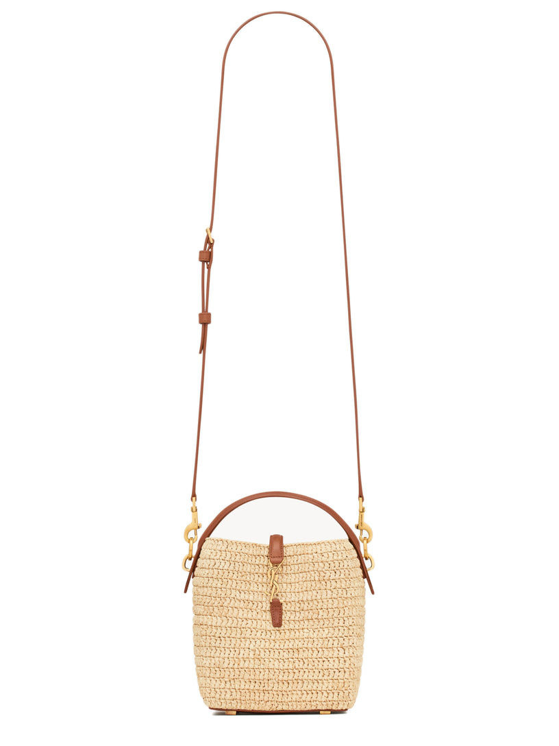 Le 37 mini raffia bag