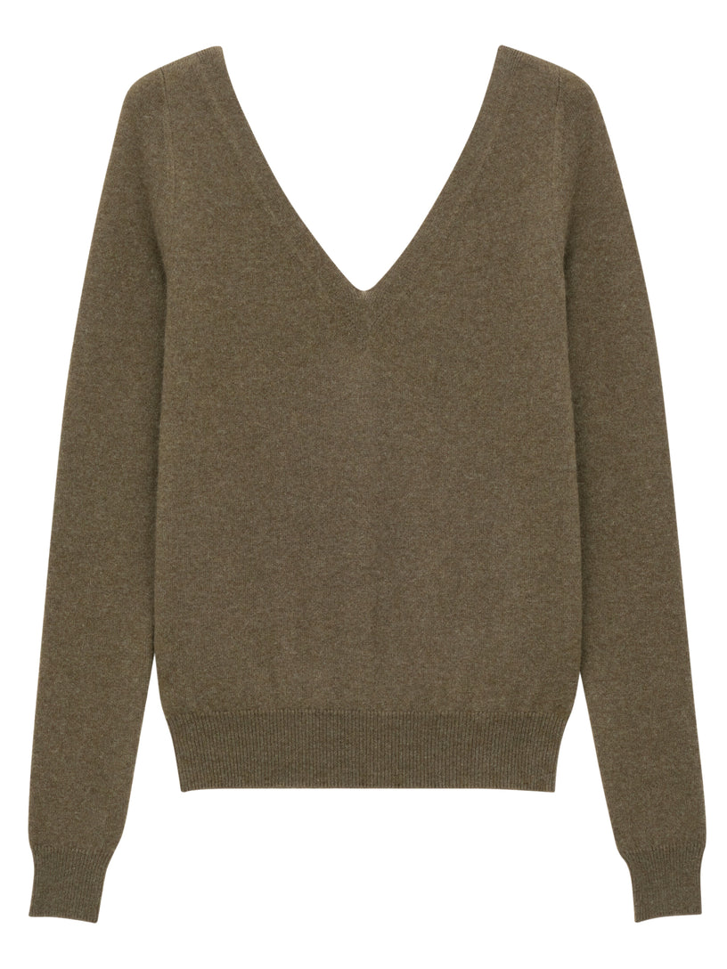 V-neck sweater in cashmere