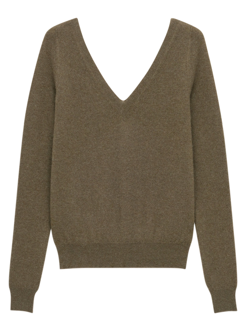 V-neck sweater in cashmere