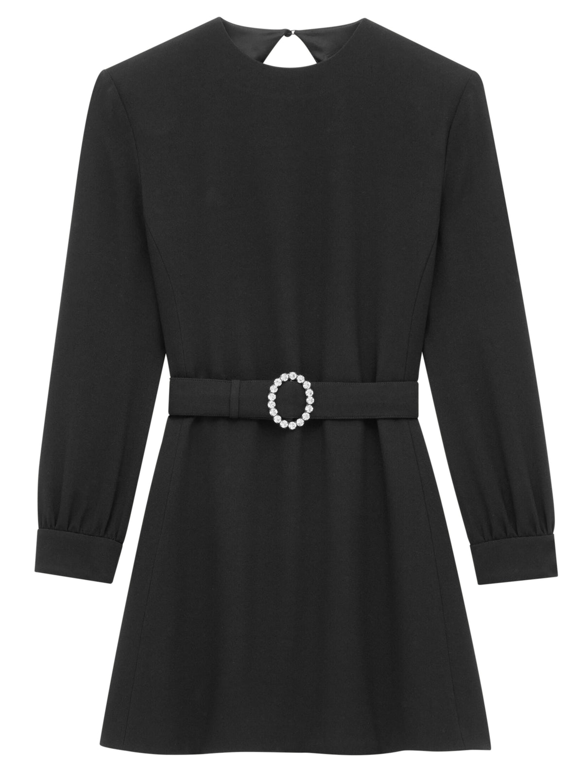 Minidress with back neckline in Saint Laurent sablé