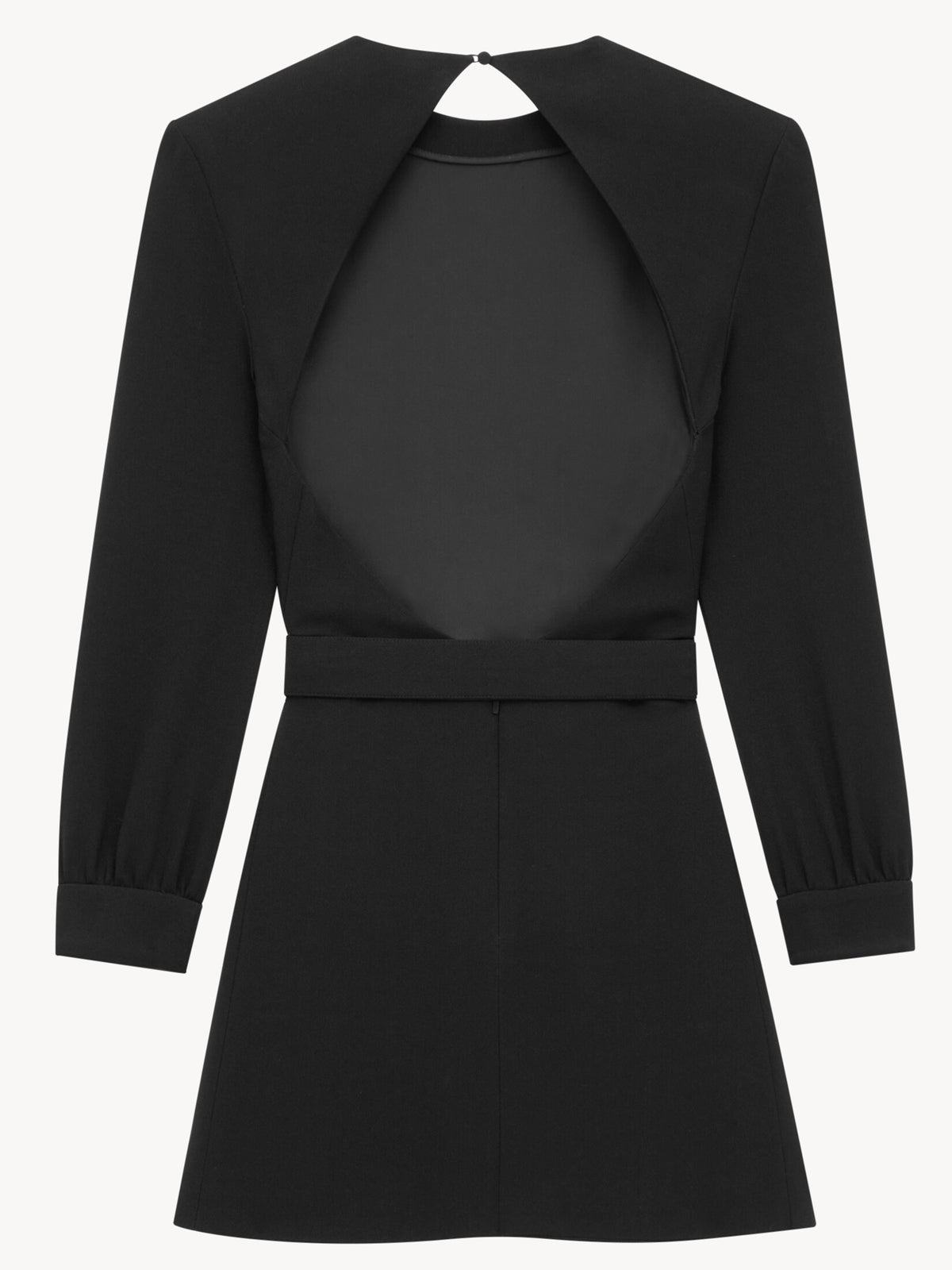Minidress with back neckline in Saint Laurent sablé