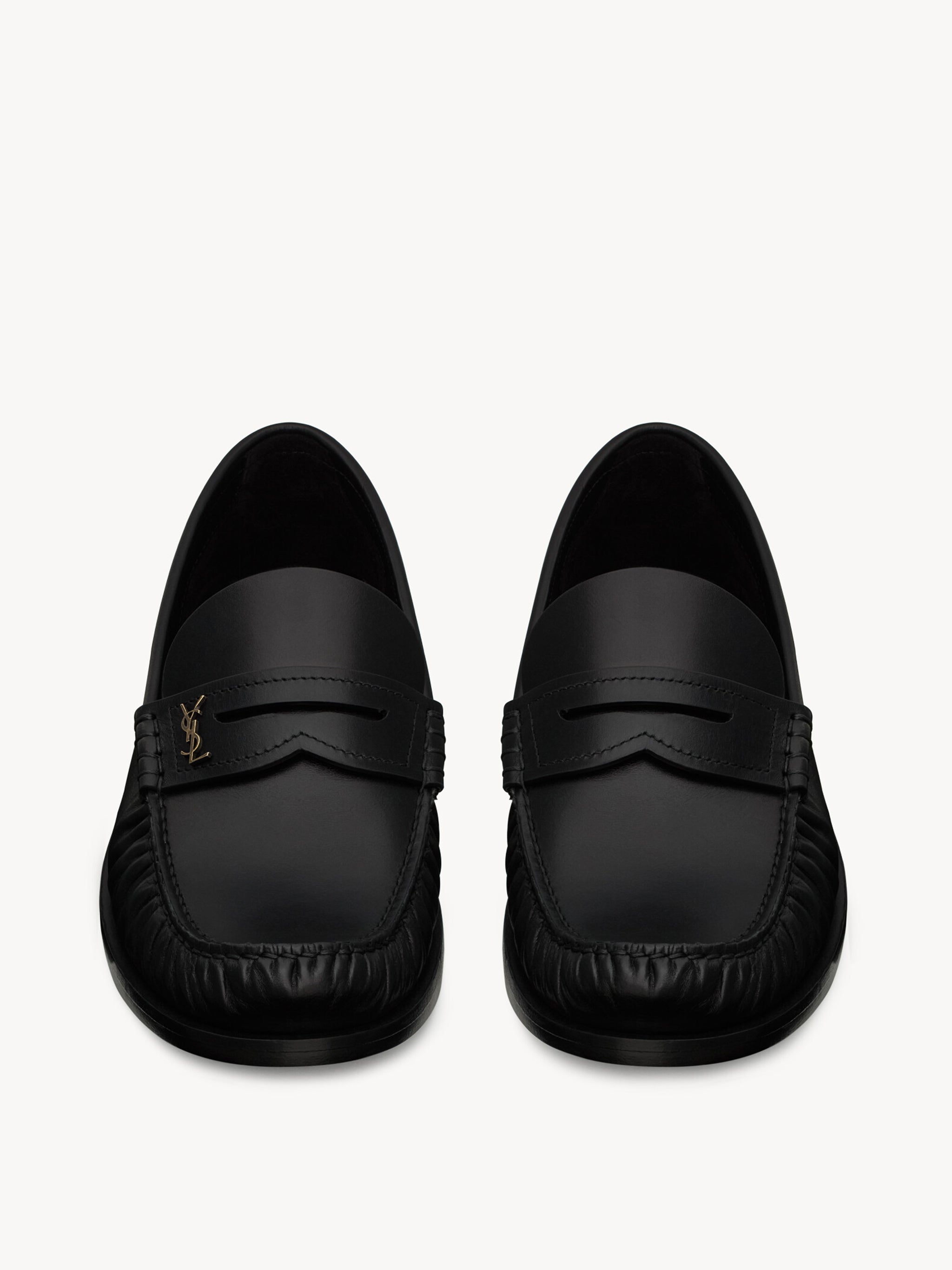 Smooth leather loafers Saint Laurent Nero | Grifo210