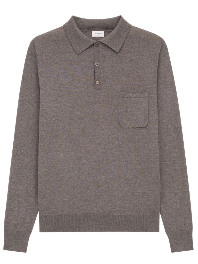 Wool polo shirt