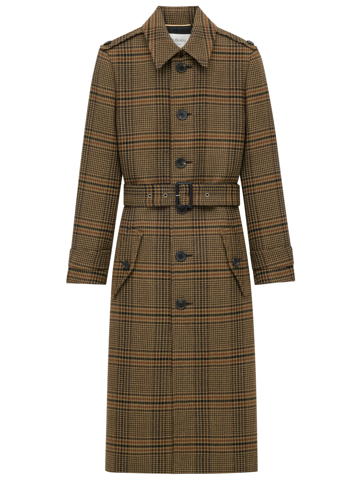 Long Prince of Wales wool coat