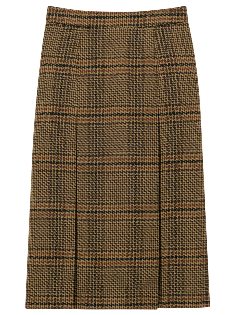 Midi skirt in prince of wales