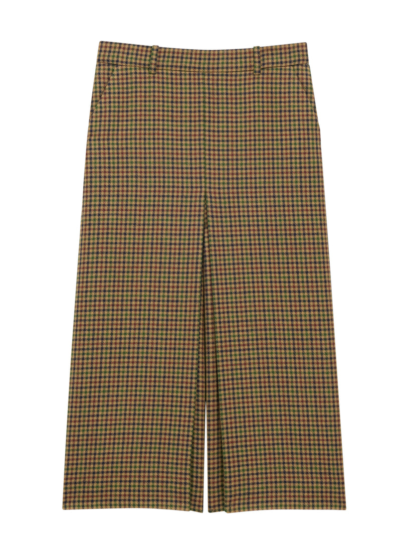 Checked wool culottes