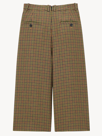 Checked wool culottes