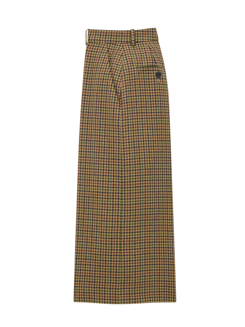 Checked wool culottes