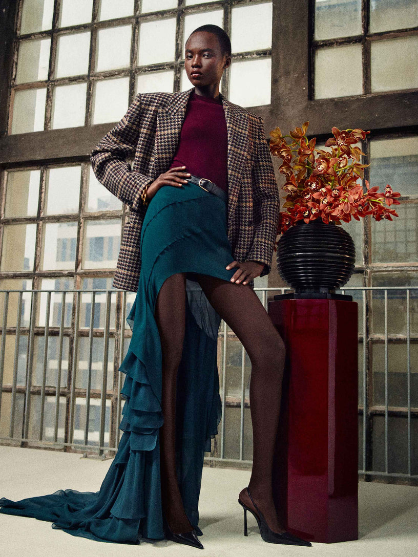 Jacket in wool check