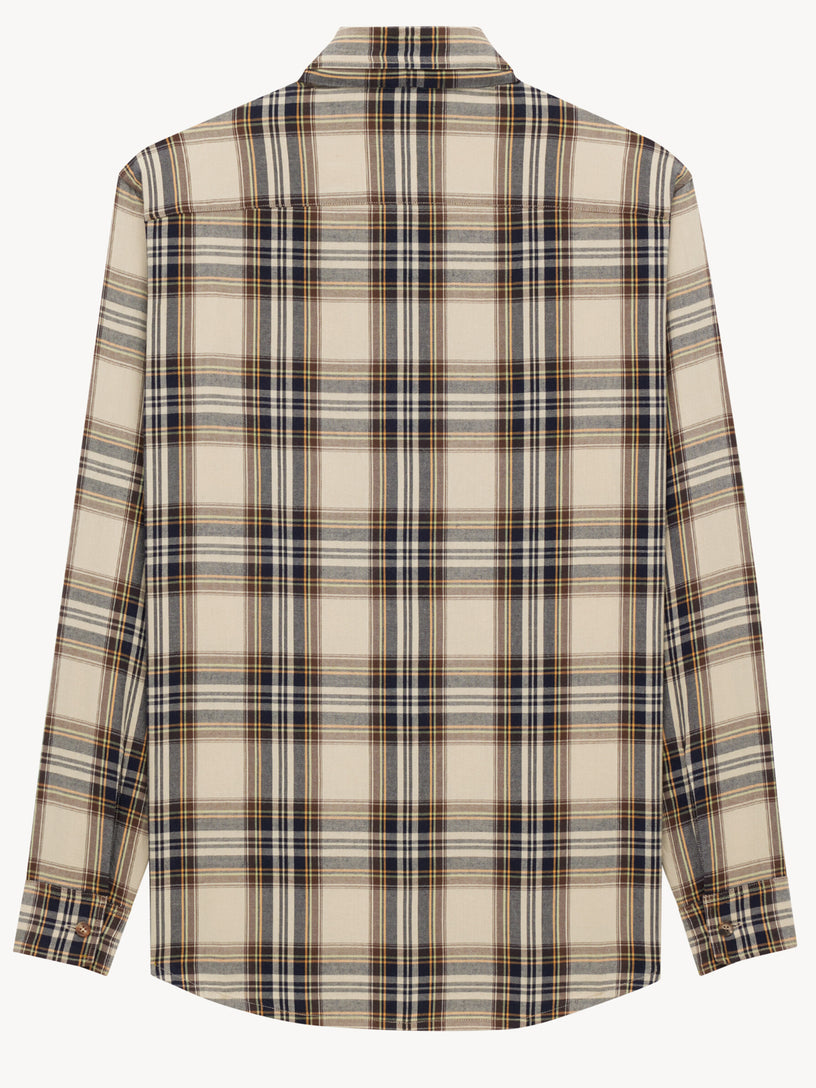 CASSANDRE lavallière shirt in cotton tartan